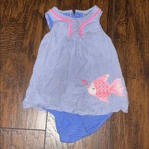 Dress with onesie attached